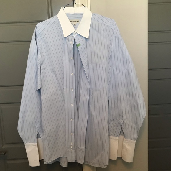 Pronto Uomo French cuff dress shirt 18x36/37 - Picture 1 of 3